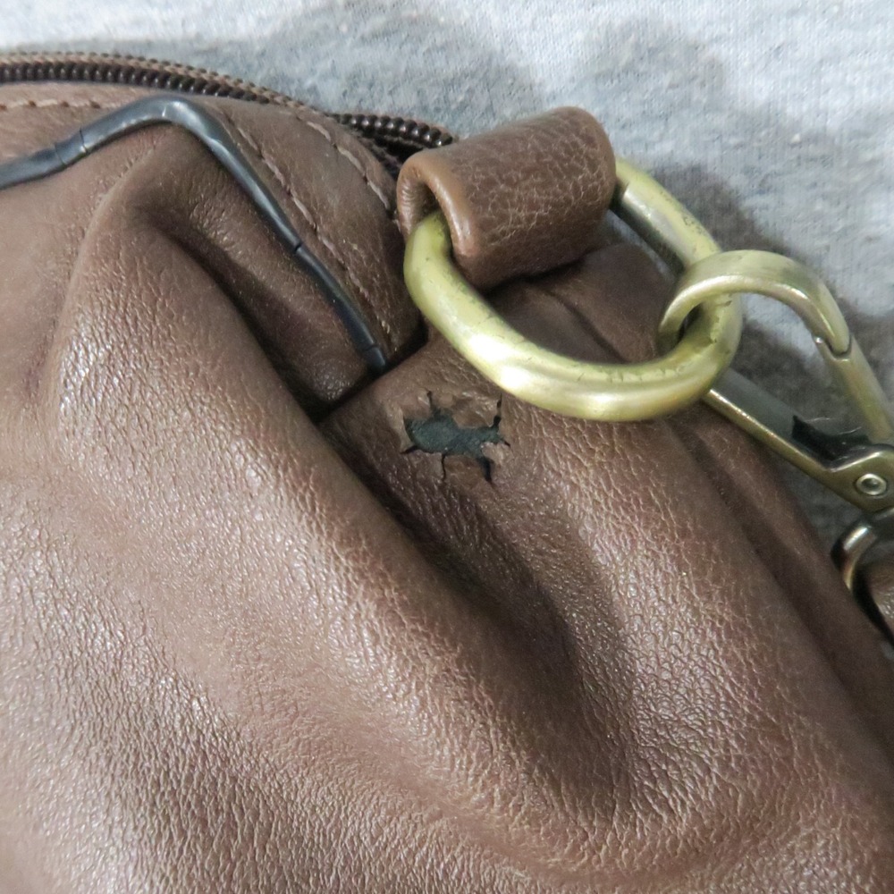Joy Susan Vegan Leather Crossbody Bag Brown Mustard Yellow Clutch Pouch Lot of 2 - Picture 16 of 16